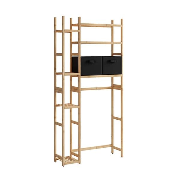 Toalettsspegel Bilbao, 78.5x163cm med 2 lådor i non-woven, Bambu, Vicco