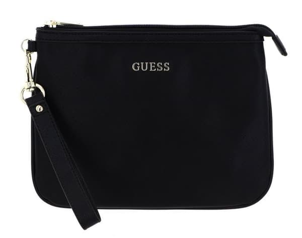 GUESS Necessär svart för damer och herrar - Vanille Flat Top Zip 160371
