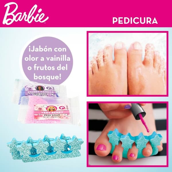 Manikyr- och pedikyrpaket Barbie Sparkling 25,5 x 25 x 5 cm Fall