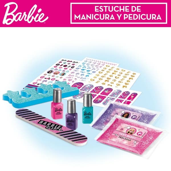 Manikyr- och pedikyrpaket Barbie Sparkling 25,5 x 25 x 5 cm Fall