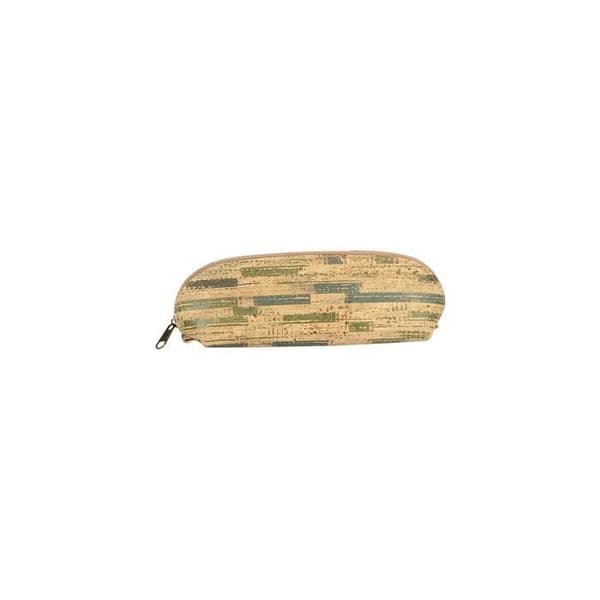 Liten oval necessär i läder certifierad VEGAN 16x5x6 cm växtbaserad