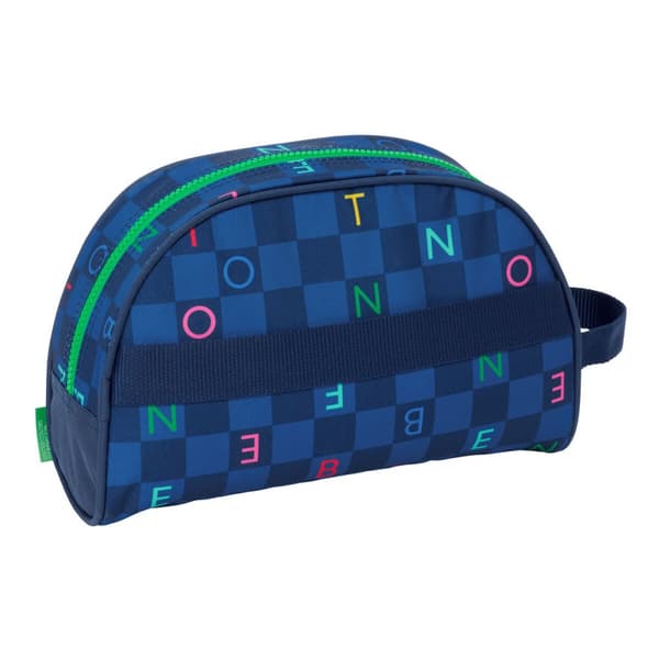 Rejsetoilettaske Benetton Damero Marineblå 28 x 18 x 10 cm