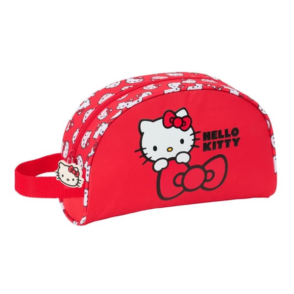 Rejsetoilettaske Hello Kitty Iconic Hvid Rød 26 x 16 x 9 cm