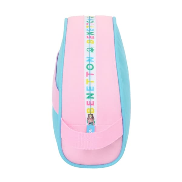 Rejsetoilettaske Benetton Unique Pink Turkisblå 28 x 18 x 10 cm