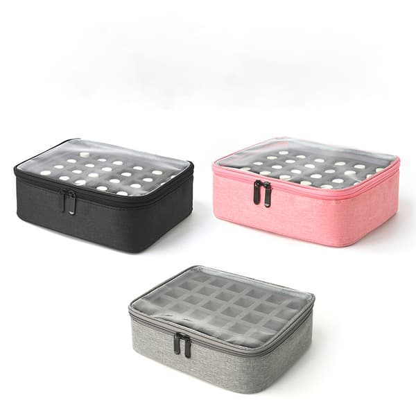 INF Bærbar kosmetikkveske Makeup Organizer for neglelakk Grå