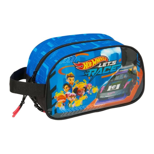 Rejsetoilettaske Hot Wheels Let's race Blå Sort 26 x 15 x 12 cm