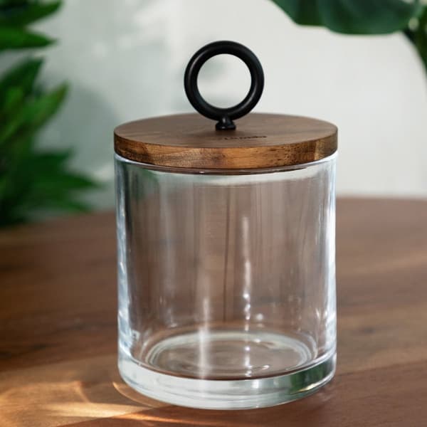 Container | HARDIE | glas med trælåg | 10x14cm | 893921