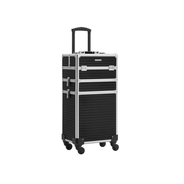 Kosmetikkuffert, SONGMICS, 35,7 x 27 x 72,5 cm, Sort.