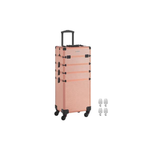 Trolley, SONGMICS Kosmetiikkalaukku, 34x24x79 cm, Kulta