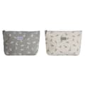 Pikkukuva 1 / 3: Matkapakkaus DKD Home Decor Valkoinen Harmaa Puuvilla 33 x 8 x 21 cm (2 osaa)