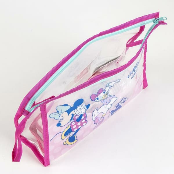 Toalettbag med Tilbehør Minnie Mouse Rosa 23 x 15 x 8 cm