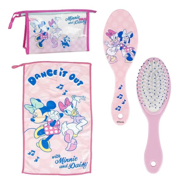 Toalettbag med Tilbehør Minnie Mouse Rosa 23 x 15 x 8 cm