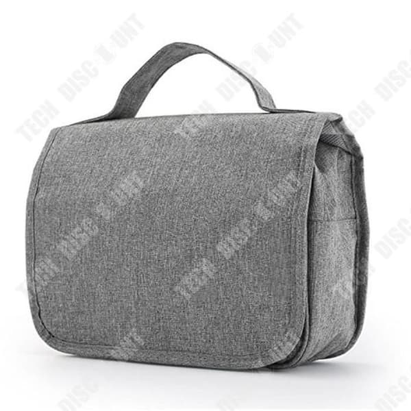 TD® Business Travel Wash Bag Foldbar Bärbar Kosmetikväska Multifunktionell förvaringsväska för män och kvinnor Grå