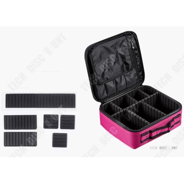 TD® Makeup Organizer Låda Reseläppstiftsfodral Stor storlek förvaringsväska Billig bärbar kosmetikalåda