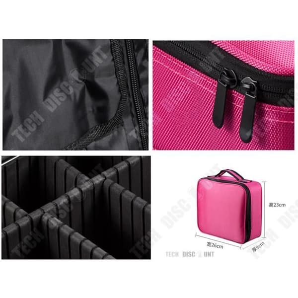 TD® Makeup Organizer Låda Reseläppstiftsfodral Stor storlek förvaringsväska Billig bärbar kosmetikalåda