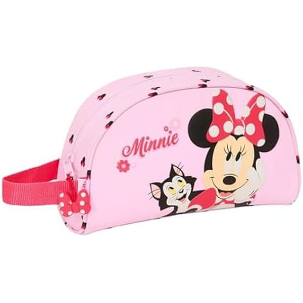 Toalettsväska - SAFTA - Minnie Mouse Naiv - Mjuk - Med dragkedja - Rosa