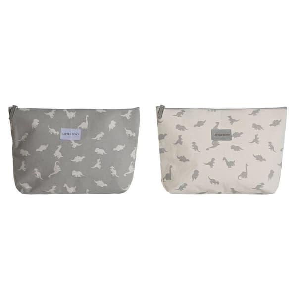 Matkapakkaus DKD Home Decor Valkoinen Harmaa Puuvilla 33 x 8 x 21 cm (2 osaa)