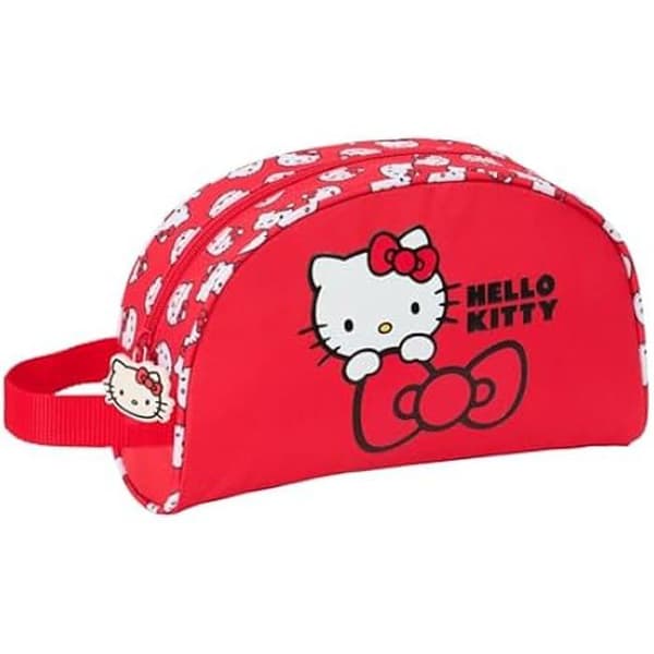 Toalettsväska - SAFTA - Hello Kitty Ikonisk - Mjuk - Dragkedja - Rosa
