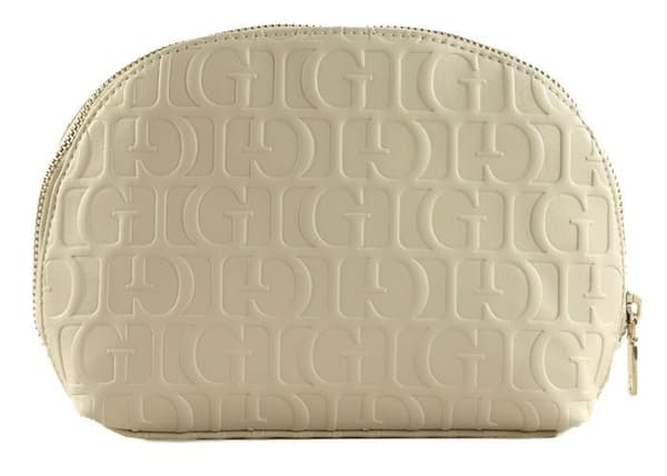 GUESS Necessär crème för kvinnor - Television Dome Zip Bag Stone 300385