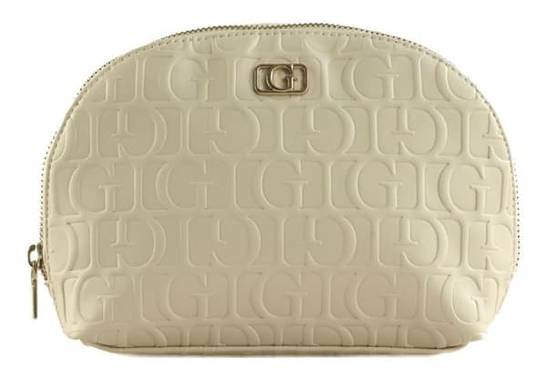 GUESS Necessär crème för kvinnor - Television Dome Zip Bag Stone 300385