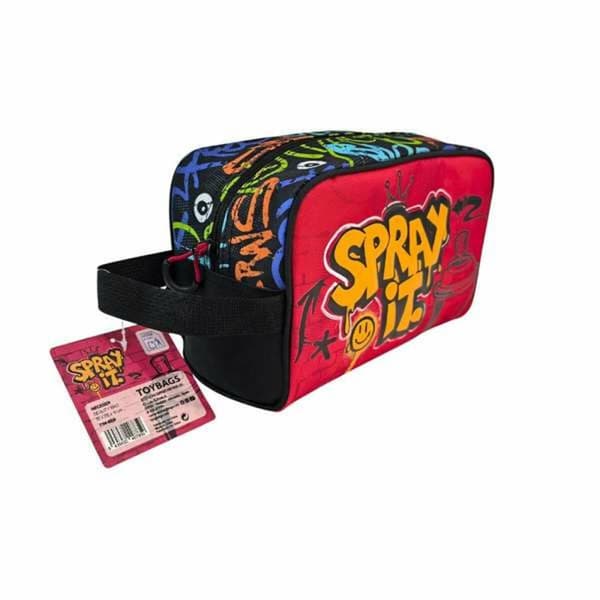 Rejsetoilettaske Toybags Grafitti Rød 15 x 25 x 11 cm