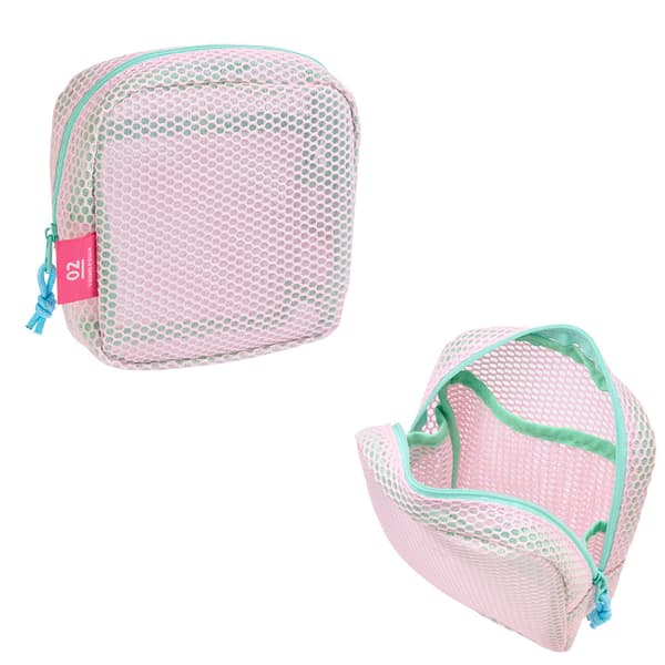 INF Kosmetisk Veske Mesh Veske Rosa
