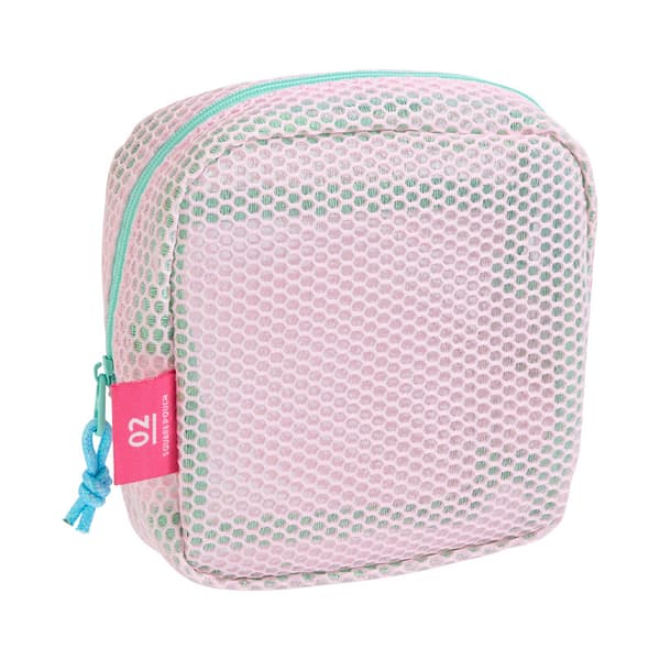 INF Kosmetisk Veske Mesh Veske Rosa