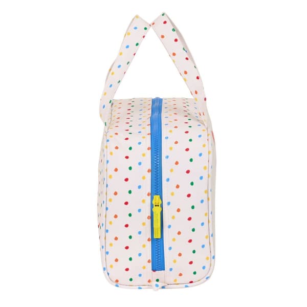 Skoletoilettaske Benetton Topitos Hvid 31 x 14 x 19 cm