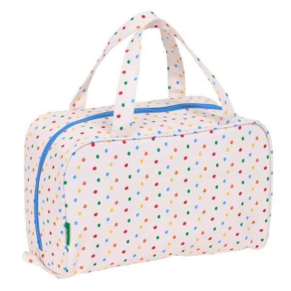 Skoletoilettaske Benetton Topitos Hvid 31 x 14 x 19 cm