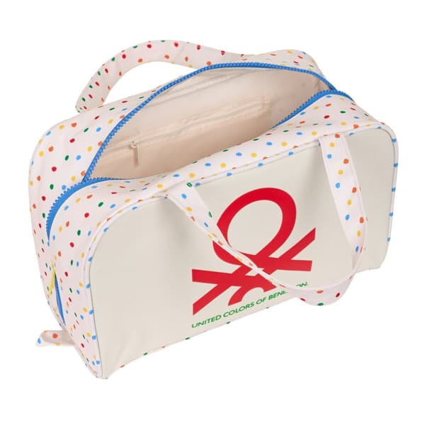 Skoletoilettaske Benetton Topitos Hvid 31 x 14 x 19 cm
