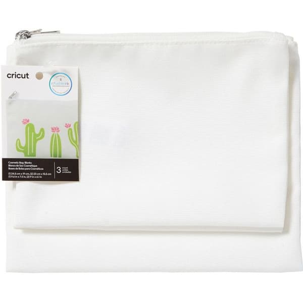 Cricut: Vit osmältbar bläck Makeup-påsar 3 Count