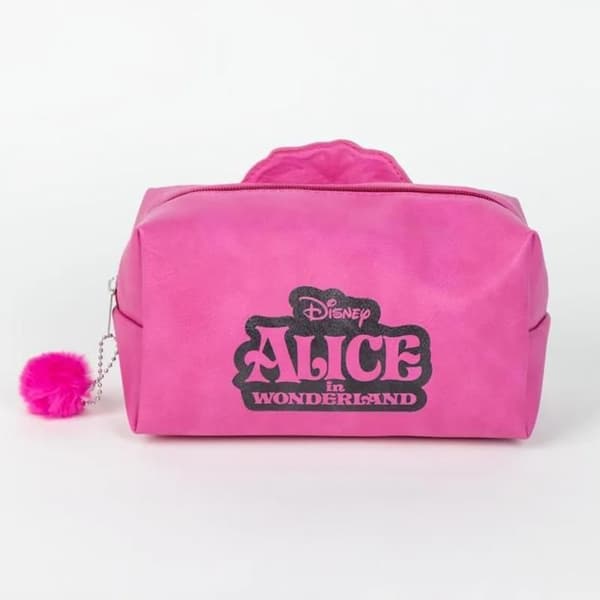 Toalettväska - Cerda - Alice i Underlandet - Rosa - Mjuk - Dragkedja