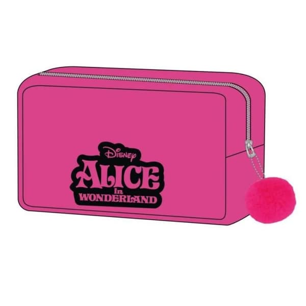 Toalettväska - Cerda - Alice i Underlandet - Rosa - Mjuk - Dragkedja