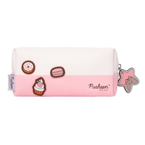 Sminkväska - Pusheen - 19 x 9 cm - Polyester - Rosa/Vit - Flicka