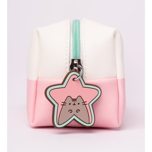 Sminkväska - Pusheen - 19 x 9 cm - Polyester - Rosa/Vit - Flicka