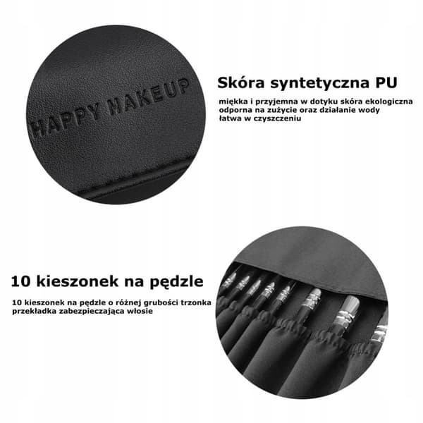 Sminkborste Roll n Go Tube Bag Happy Makeup
