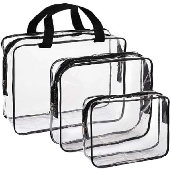 3in1 läpinäkyvä kosmetiikkalaukkusetti