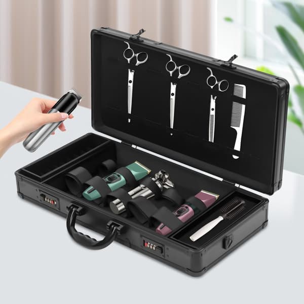 Barber Organizer Værktøjskasse, Holdbar Aluminiumskonstruktion, Sikker Kombinationslås, Bærbart Design