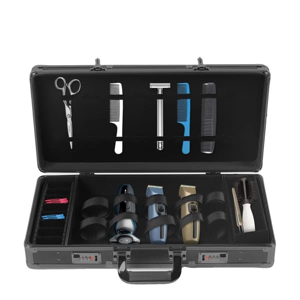 Barber Organizer Værktøjskasse, Holdbar Aluminiumskonstruktion, Sikker Kombinationslås, Bærbart Design