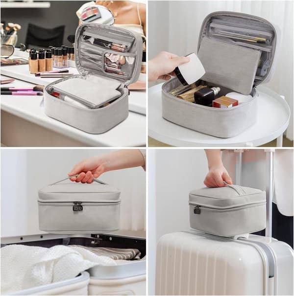 Moorle 2-in-1 matkameikkilaukku / hygienialaukku / hygienialaukku kahvalla, vedenpitävä