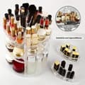 Miniatyrbillede 3 af 9: Lollanda 360 roterende makeup opbevaring kosmetisk arrangør med 8 justerbare rum - gennemsigtig