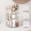 Miniatyrbillede 4 af 9: Lollanda 360 roterende makeup opbevaring kosmetisk arrangør med 8 justerbare rum - gennemsigtig