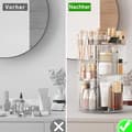 Miniatyrbillede 6 af 9: Lollanda 360 roterende makeup opbevaring kosmetisk arrangør med 8 justerbare rum - gennemsigtig