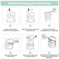 Miniatyrbillede 9 af 9: Lollanda 360 roterende makeup opbevaring kosmetisk arrangør med 8 justerbare rum - gennemsigtig