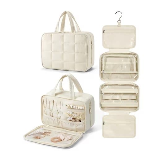 Lollanda Sminkväska / Necessär / Toalettväska - Makeup Bag för Damer - Hängbar Reseorganizer med Smyckesfack