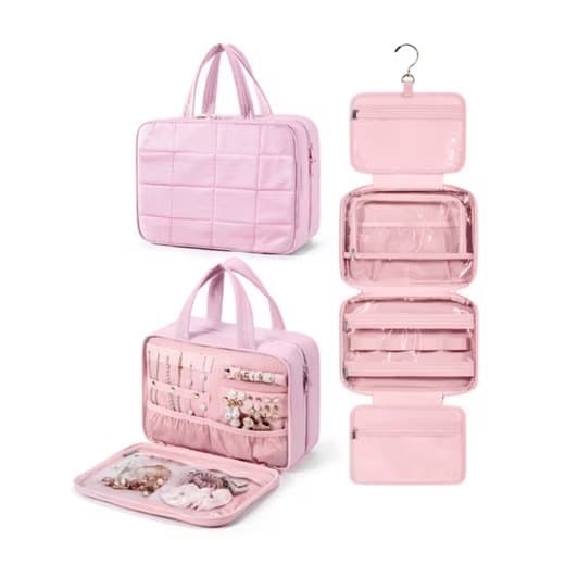 Lollanda Sminkväska / Necessär / Toalettväska - Makeup Bag för Damer - Hängbar Reseorganizer med Smyckesfack
