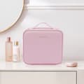 Miniatyrbild 2 av 2: Makeupväska, Stor kapacitet, Elegant design, LED-spegelbelysning,Rosa