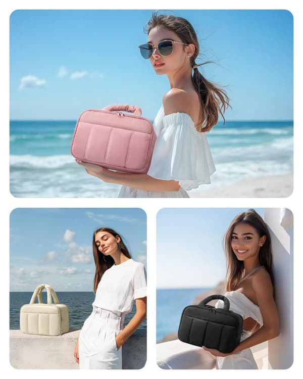 Lollanda Travel -hygienialaukku, tilava, vedenpitävä, käytännöllinen, tyylikäs, kahvoilla, matkoille, kuntosalille ja kotiin, miehille ja naisille
