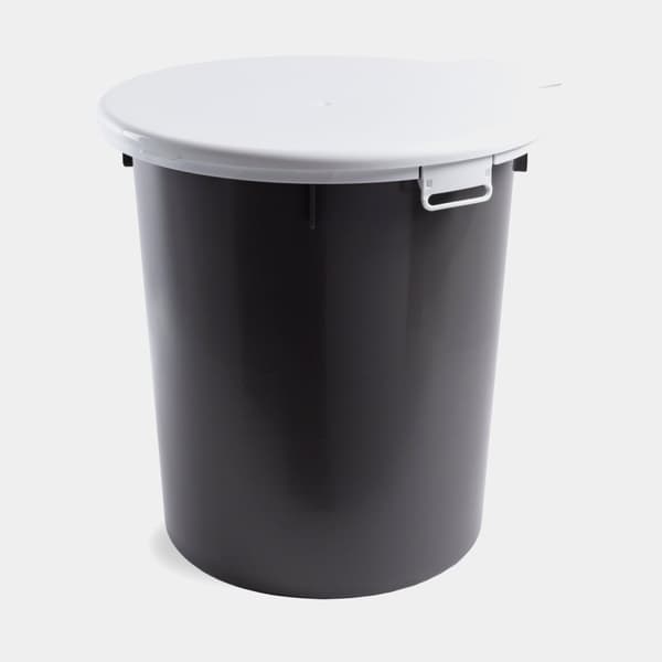 Toaletthink Nordiska Plast, grå/vit, 435 x 435 x 430 mm, 35 liter