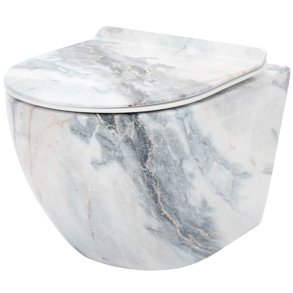 SEINÄLLE RIPUSTETTAVA WC-KULHO CARLOS SLIM MARGELLESS GRANITE KIILTÄVÄ
